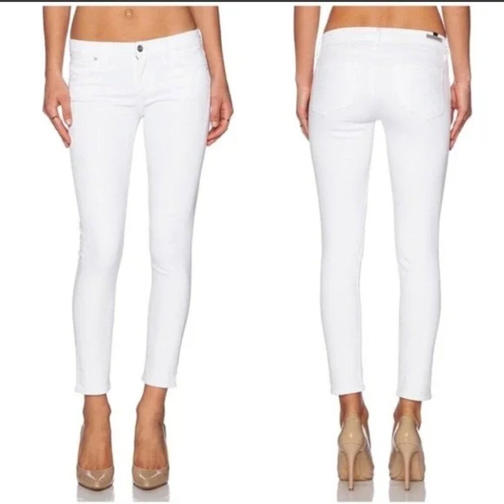 Citizens of Humanity Avedon Ankle Ultra Skinny Jeans-Optic White Denim J…